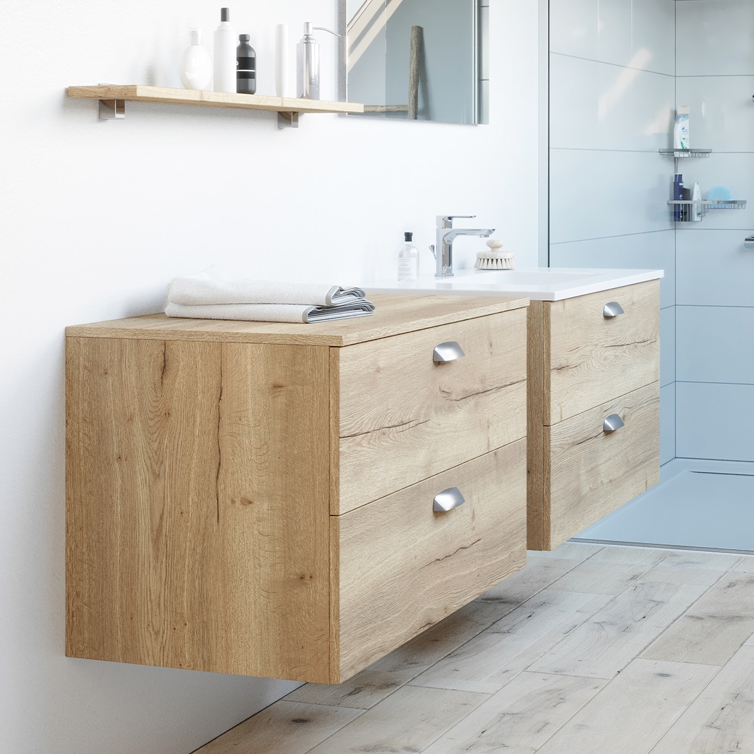 meuble salle de bains bois