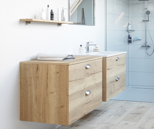 meuble salle de bains bois
