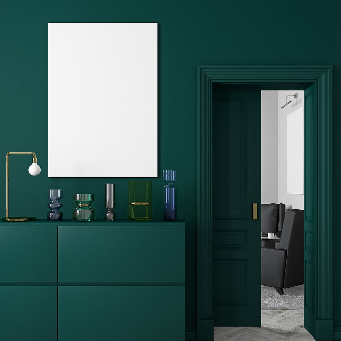 meuble déco design vert mat