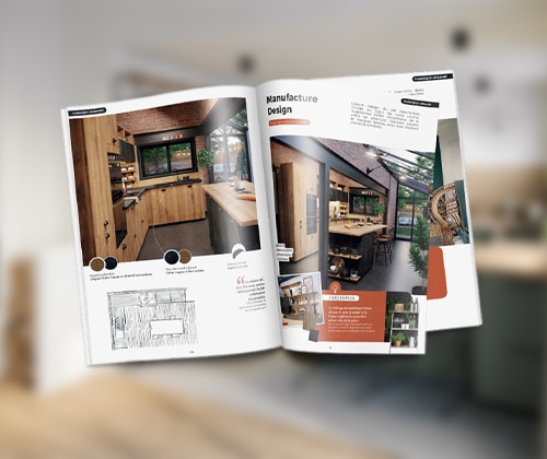 Interface de logiciel de conception de cuisine 3D compatible avec les catalogues DISCAC